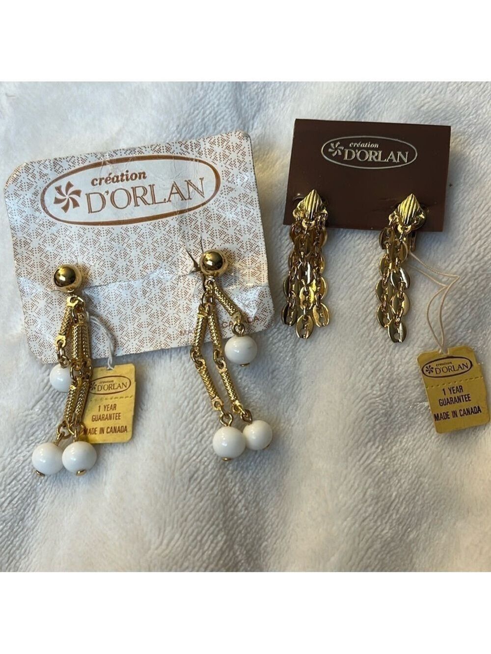 Vintage D’Orlan clip on earrings 2 pair